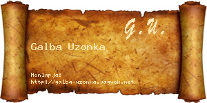 Galba Uzonka névjegykártya
